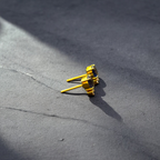 Handmade 14KT Gold Earrings with Kynite