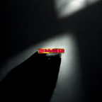 Handmade 14K Gold Ruby Eternity Band with Diamond Accents